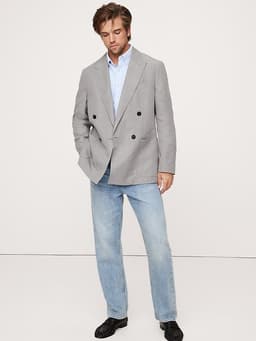 Banana Republic — Relaxed Tencel™-Linen Double-Breasted Suit Jacket