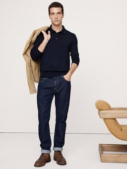 Banana Republic — Merino Long-Sleeve Sweater Polo