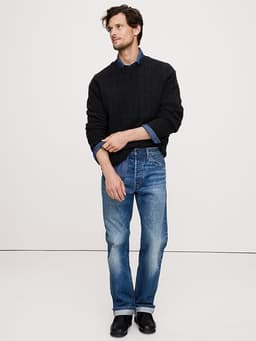 Banana Republic — Bouclé Ribbed Crew-Neck Sweater