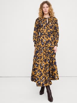 Banana Republic — Cotton Tiered Maxi Shirt Dress