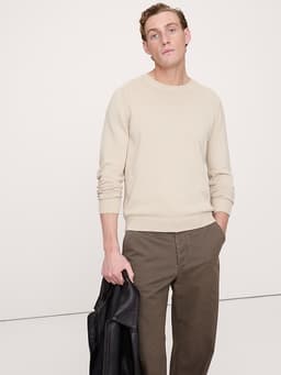 Banana Republic — Cotton Crew-Neck Sweater