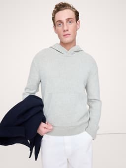 Banana Republic — Cashmere-Cotton Sweater Hoodie