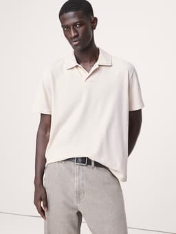 Banana Republic — Relaxed Sueded Cotton Polo