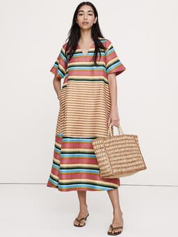 Banana Republic — Linen Trapeze Midi Dress