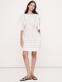 Banana Republic — Tencel™-Linen Eyelet Mini Dress