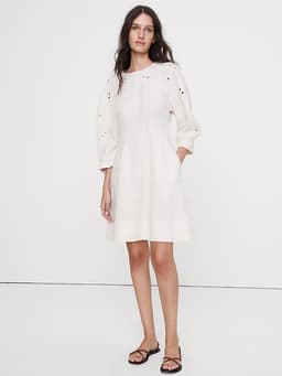 Banana Republic — Eyelet Linen Mini Dress