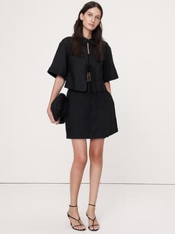 Banana Republic — Linen Wrap Mini Skirt