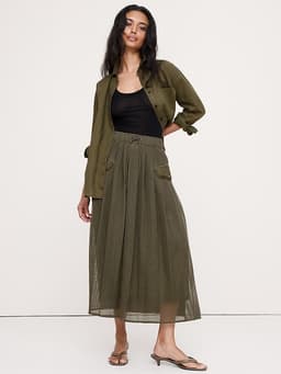 Banana Republic — Mixed Media Utility Skirt
