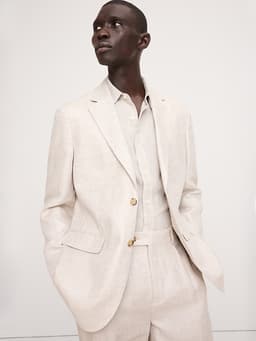 Banana Republic — Herringbone Linen Suit Jacket