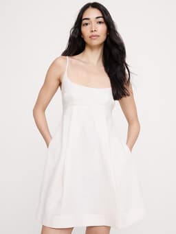 Banana Republic — Linen Strappy Empire-Waist Mini Dress