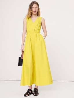 Banana Republic — Twisted Shoulder Poplin Maxi Dress