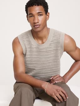 Banana Republic — Cotton-Linen Mesh Tank