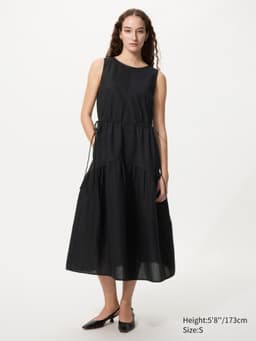 Uniqlo — Linen Blend Tiered Dress