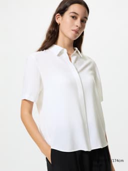 Uniqlo — Rayon Short Sleeve Blouse