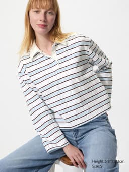 Uniqlo — Washed Cotton Polo Shirt | Striped