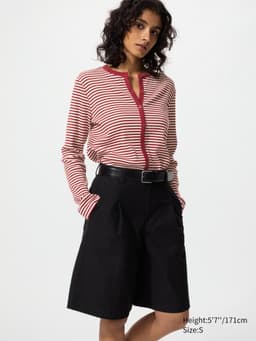 Uniqlo — Soft Ribbed Cardigan | Striped
