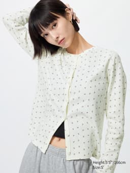Uniqlo — Pointelle Cardigan | Printed