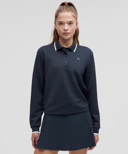 Lululemon — Textured Long-Sleeve Tennis Polo Shirt