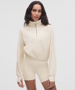 Lululemon — Scuba Cropped Funnel-Neck Half Zip Waffle