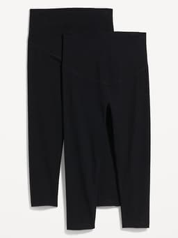 Old Navy — Maternity 2-Pack Full-Panel Cropped Jersey Leggings