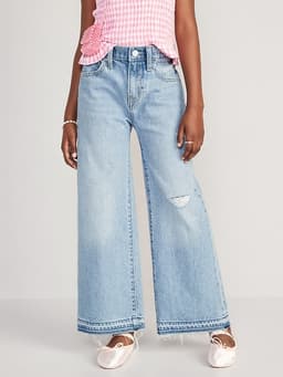 Old Navy — High-Waisted Baggy Ripped Wide-Leg Jeans for Girls