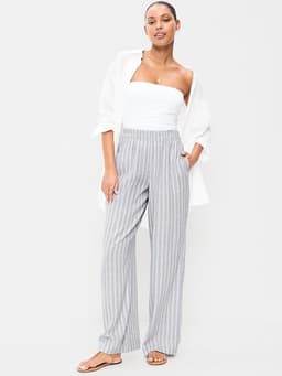 Old Navy — High-Waisted Linen-Blend Super Wide-Leg Pants