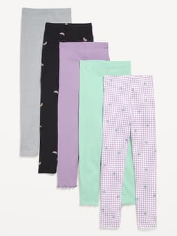 Old Navy — Full-Length Leggings Variety 5-Pack for Girls