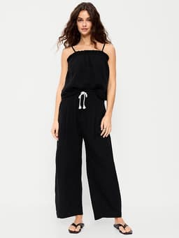 Old Navy — High-Waisted Crinkle Gauze Barrel Ankle Pants