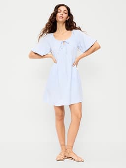 Old Navy — Crinkle Gauze Flutter-Sleeve Mini Swing Dress