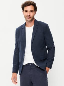 Old Navy — Relaxed Unlined Linen-Blend Blazer