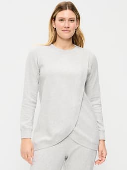 Old Navy — Maternity Fleece Crossover Nursing Tunic Sweatshirt