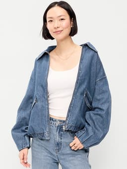 Old Navy — Full-Zip Harrington Jean Jacket