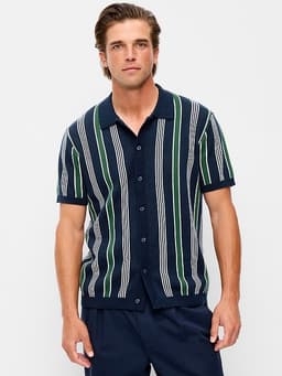 Old Navy — Short-Sleeve Striped Sweater Shirt