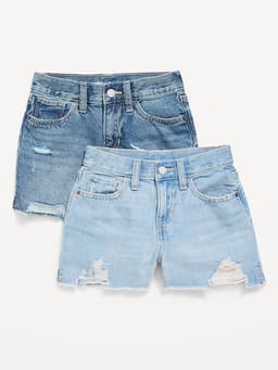Old Navy — High-Waisted Ripped Frayed-Hem Jean Shorts 2-Pack for Girls