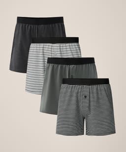 Pact — Everyday Knit Boxer 4-Pack - Midnight Harbor