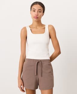Pact — On The Go-To Square Neck Tank - Cream