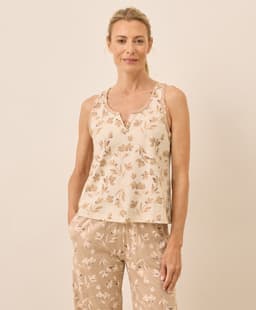 Pact — Staycation Sleep Tank - Taupe Petals