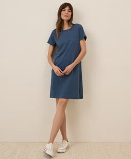 Pact — Softspun Tee Dress - French Navy