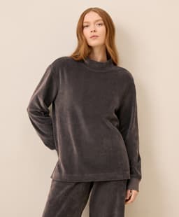 Pact — Pure Velour Mock Tunic - Graphite