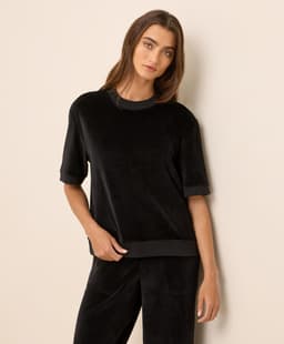Pact — Pure Velour Sweatshirt Tee - Black
