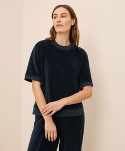 Pact — Pure Velour Sweatshirt Tee - Midnight Blue