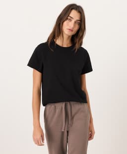 Pact — Soft-Slub Essential Crewneck Tee - Black