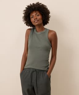 Pact — Perfect Rib Tank - Castor Green
