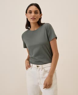 Pact — Luxe Stretch Jersey Slim Tee - Castor Green