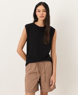 Pact — Featherweight Slub Relaxed Muscle Tee - Black
