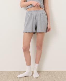 Pact — Pointelle Short - Heather Grey