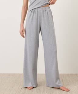 Pact — Pointelle Wide Leg Pant - Heather Grey