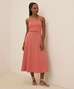 Pact — Fit & Flare Midi Dress - Daytripper Stripe