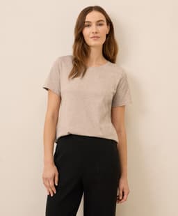 Pact — Softspun Crew Neck Tee - Flax Heather