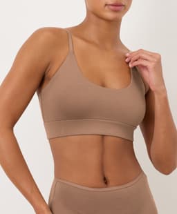 Pact — Everyday Modern Scoop Bralette - Driftwood Brown